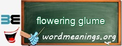 WordMeaning blackboard for flowering glume